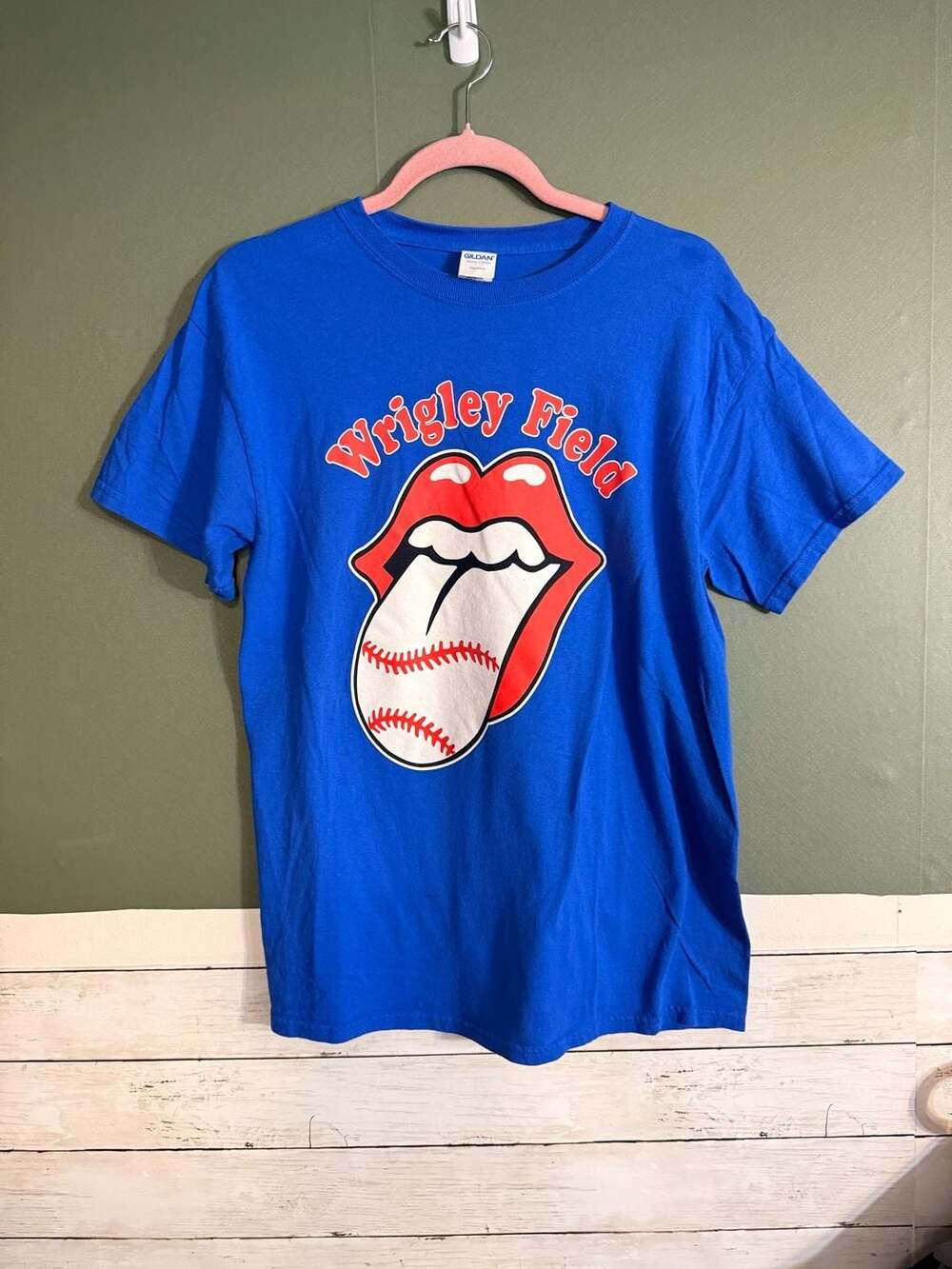 Rolling Stones Wrigley Field Chicago Cubs Baseball Tongue T-Shirt
